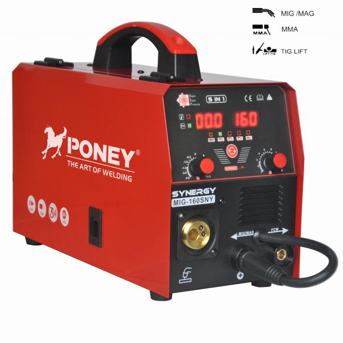 MIG160 Synergic MIG Welder 220 Volt Wire Feed Welder Without Gas